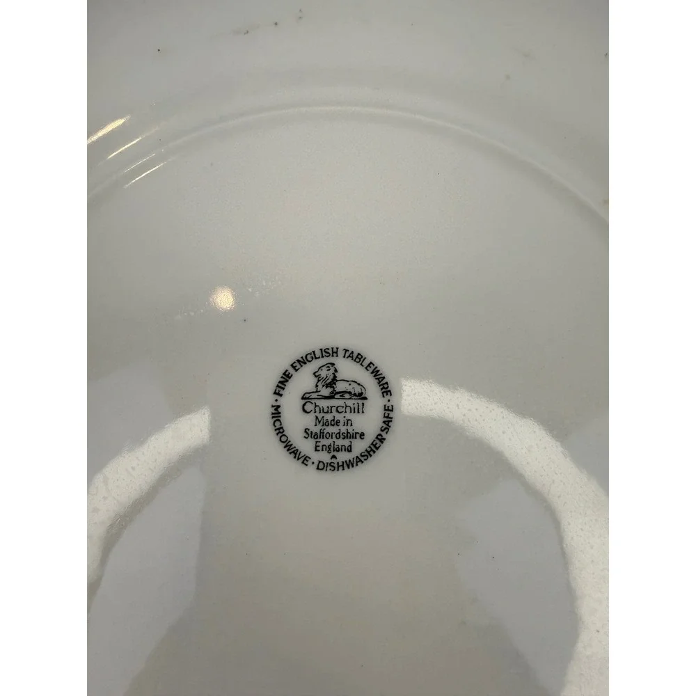 Churchill Blue Willow Round Platter 12.5